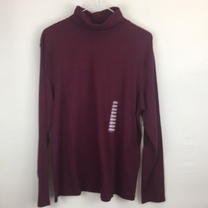 Studio Works Large Purple Long Sleeve Turtleneck